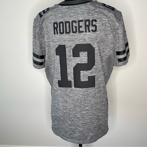 Nike Aaron Rodgers Green Bay Packers Women's Gridiron Grey Limited Jersey Large - Picture 3 of 12